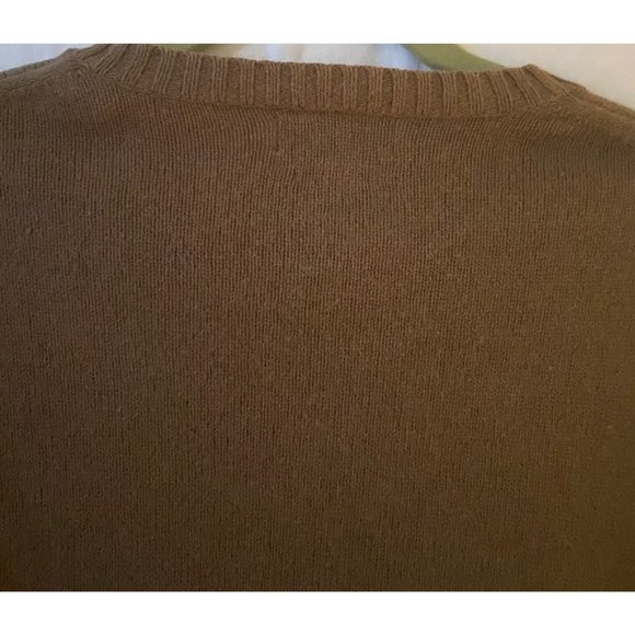 Banana Republic Luxury Blend Sweater Size Medium Cotton Angora Cashmere Caramel - Picture 4 of 9